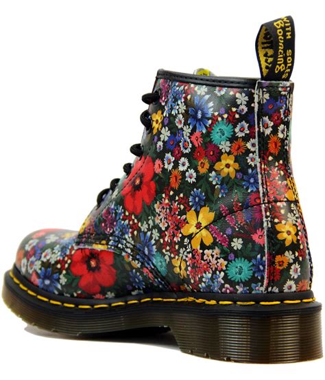 The <strong>Doc Martens</strong> and trouser coupling is one way to use Docs to create a daytime-to-nighttime look. . Flower print doc martens